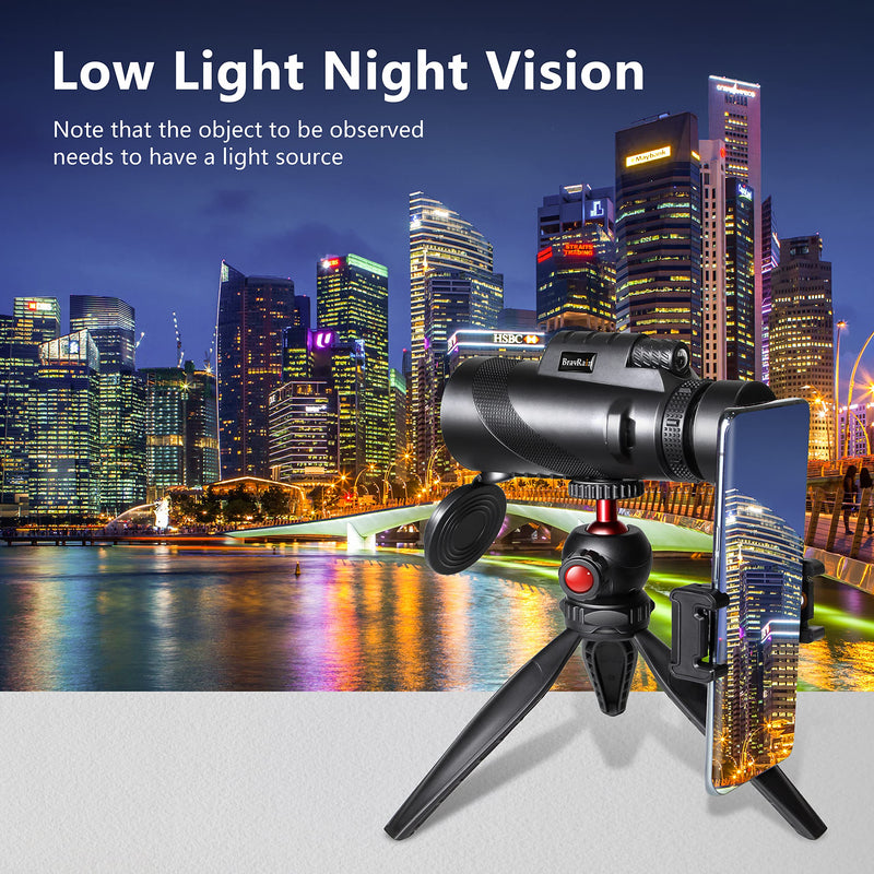  [AUSTRALIA] - 8x42 Monocular Telescope with Smartphone Adapter - Monoculars for Adults High Powered HD Clear Low Light Night Vision Telescope with BAK4 Prism FMC Lens for Hunting Hiking Bird Watching Camping