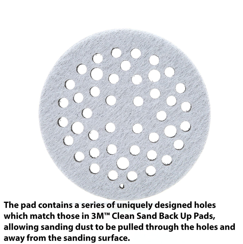  [AUSTRALIA] - 3M Clean Sanding Soft Interface Disc Pad, 44 Holes - Disc Backup Pad for Vacuum Sander - Hook and Loop Attachment - 5" x .5" - 28321