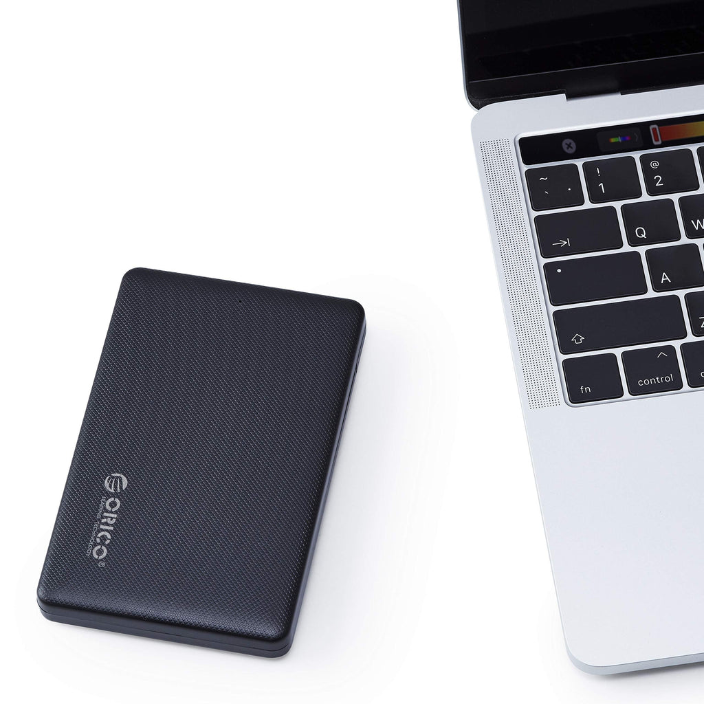  [AUSTRALIA] - APRIME 1TB USB-C/USB-A Portable External Hard Drive Compatible with Mac HFS+ Pre-formatted with Protection Case (1TB, Black-Diamond)