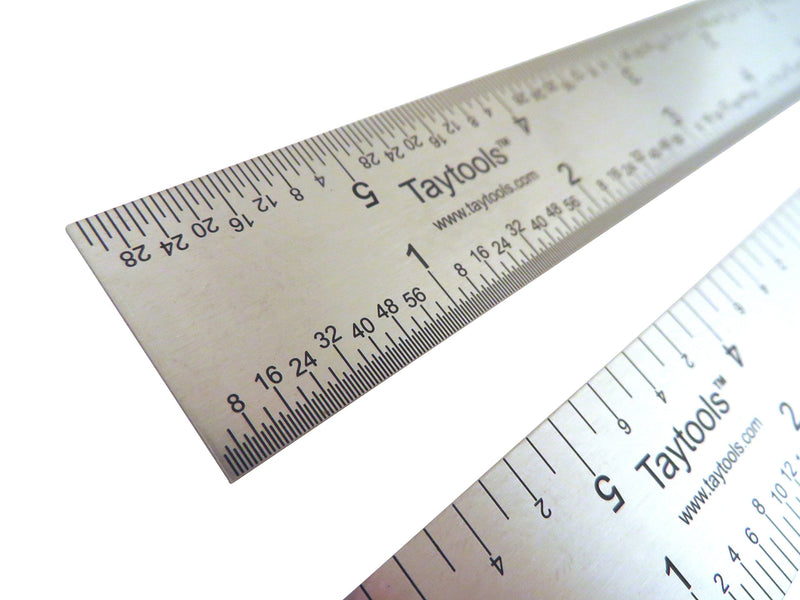  [AUSTRALIA] - Taytools 6 Inch Rigid Machinist Rule Ruler Hardened Spring Steel 4R Graduations in 1/8, 1/16, 1/32 and 1/64 Inches MRSAE