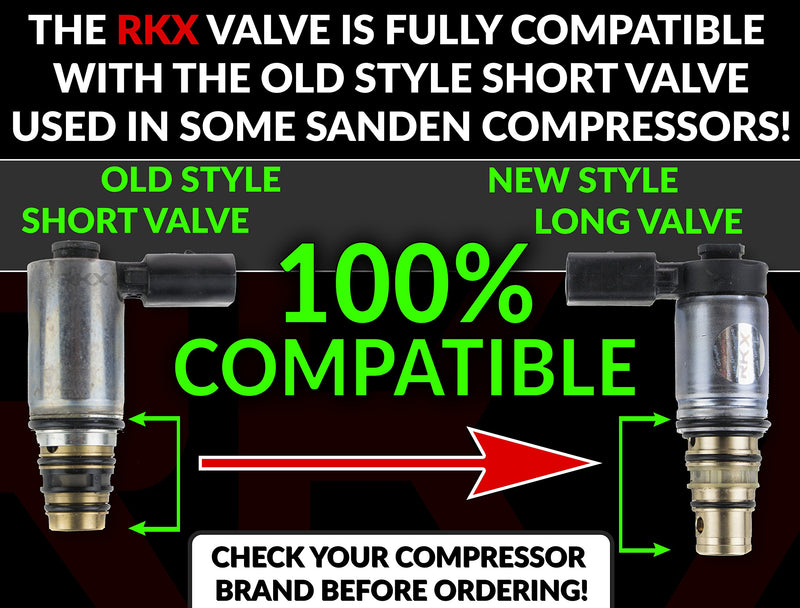 RKX AC Compressor Control Solenoid Valve Compatible with Audi and Volkswagen Compressors made by Sanden PXE16 PXE14 MK5 MK6 B8 TDI - LeoForward Australia