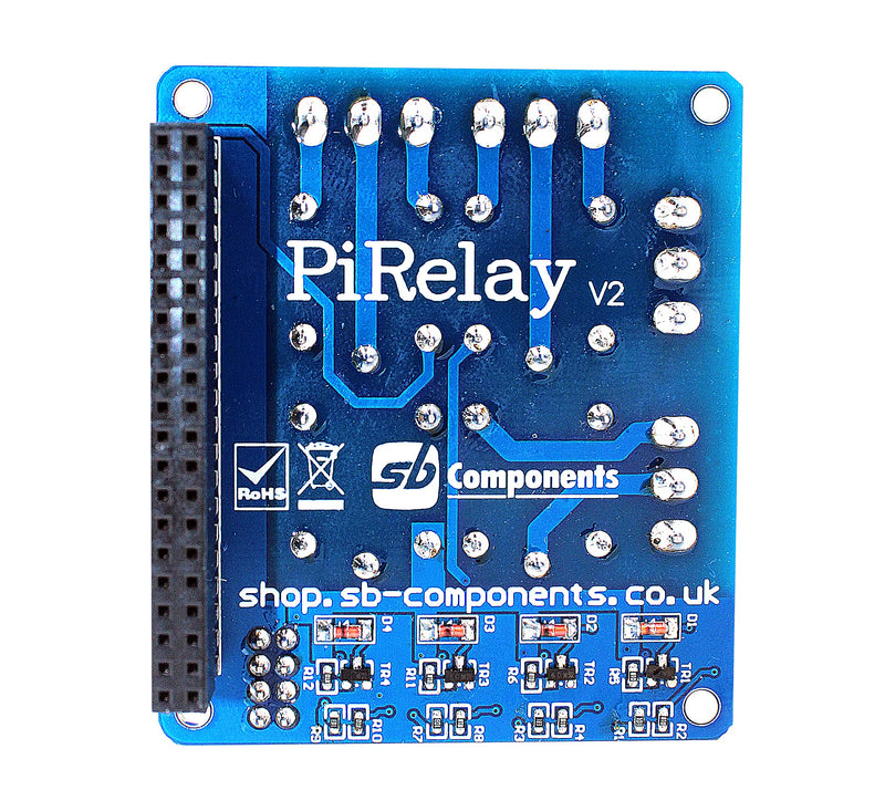  [AUSTRALIA] - PiRelay EXPANSION BOARD FOR RASPBERRY PI Raspberry Pi A+/B+/2B/3B/3B+ Loads up to 240VAC/7A,125VDC/10A by SB Components