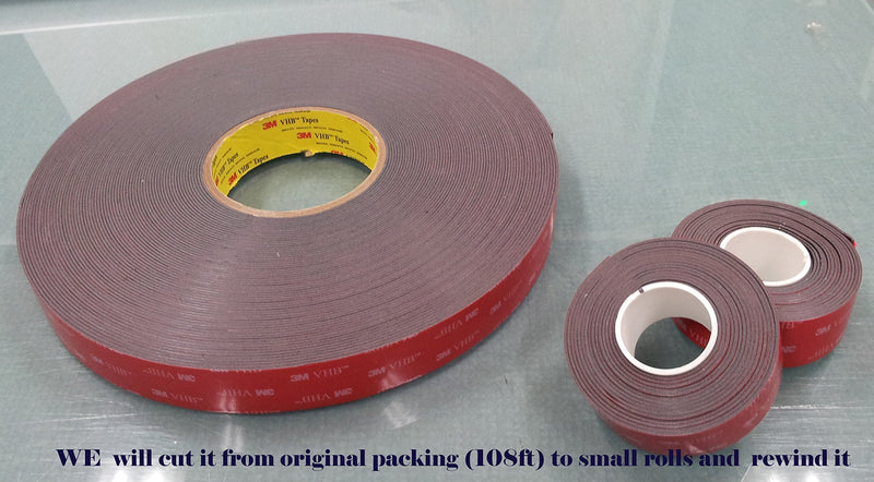  [AUSTRALIA] - 3m 1" (25mm) X 9 Ft VHB Double Sided Foam Adhesive Tape 5952 Grey Automotive Mounting Very High Bond Strong Industrial Grade 1" x 9 feet
