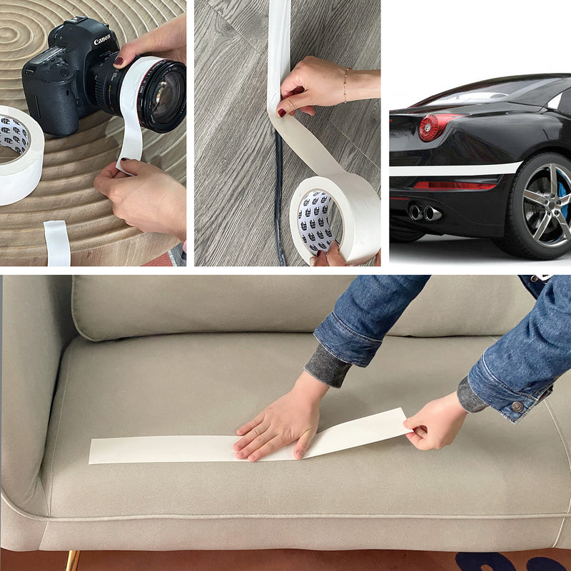  [AUSTRALIA] - Bates- Gaffers Tape, 2 Inch x 23 Yards, White, Non-Reflective Gaffer Tape, Floor Tape for Electrical Cords, No Residue Gaff Tape, Cable Tape, Gaffing Tape.