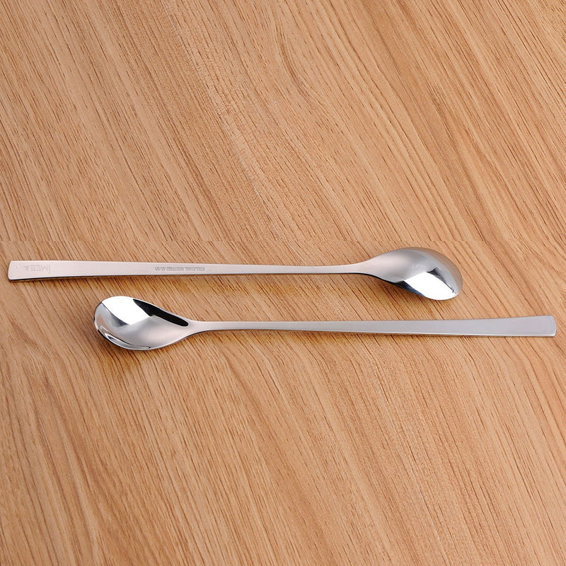  [AUSTRALIA] - IMEEA 9 inch Mixing Stirring Spoon for Iced Tea Coffee Ice Cream Cocktail Bar 18/10 Stainless Steel Long handle, Set of 6 6-Piece