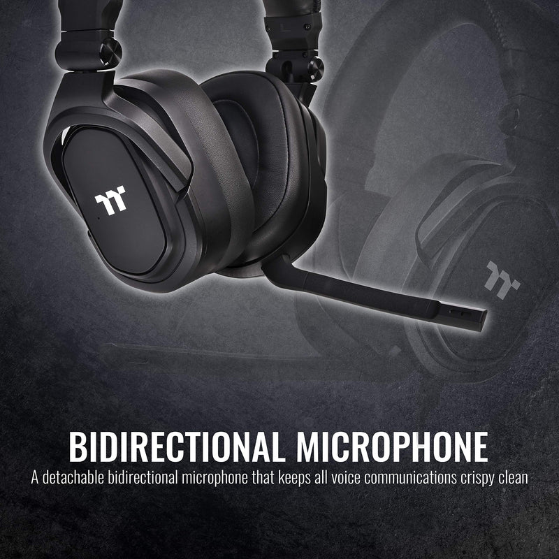  [AUSTRALIA] - Thermaltake Argent H5 Stereo Headset, 50 mm Drivers, Compatible with PC, Xbox One, PS4, Mac, Black (GHT-THF-ANECBK-30) Large Gaming Headset