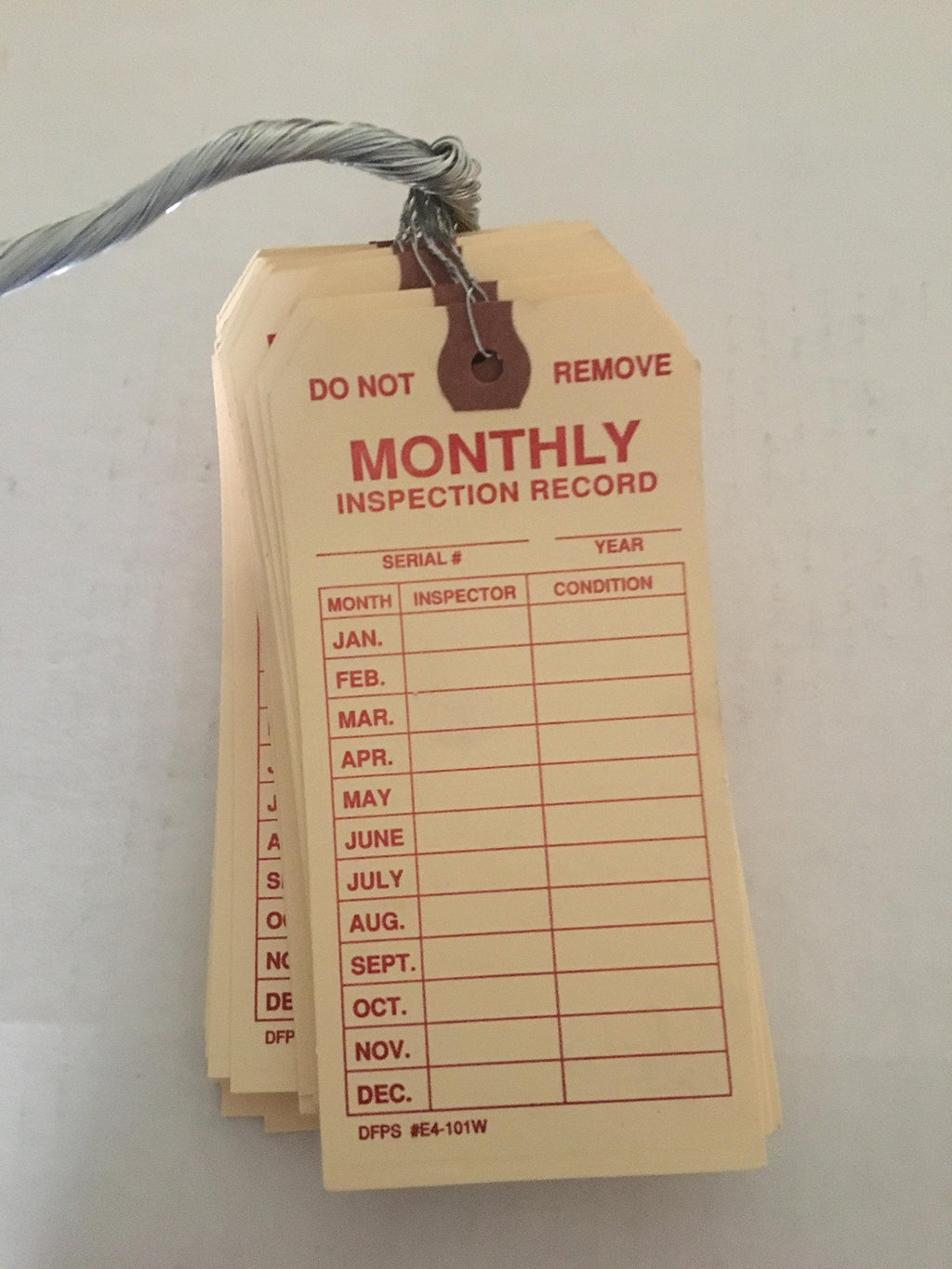  [AUSTRALIA] - Brooks Wired Monthly Inspection tag 50 Pack