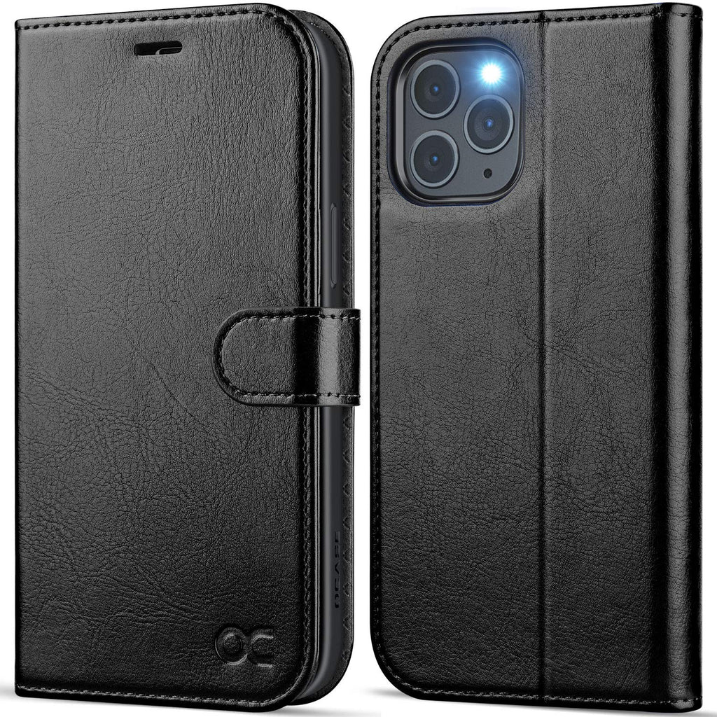  [AUSTRALIA] - OCASE Compatible with iPhone 14 Pro Max Wallet Case, PU Leather Flip Folio Case with Card Holders RFID Blocking Stand [Shockproof TPU Inner Shell] Phone Cover 6.7 Inch 2022（Black） Black