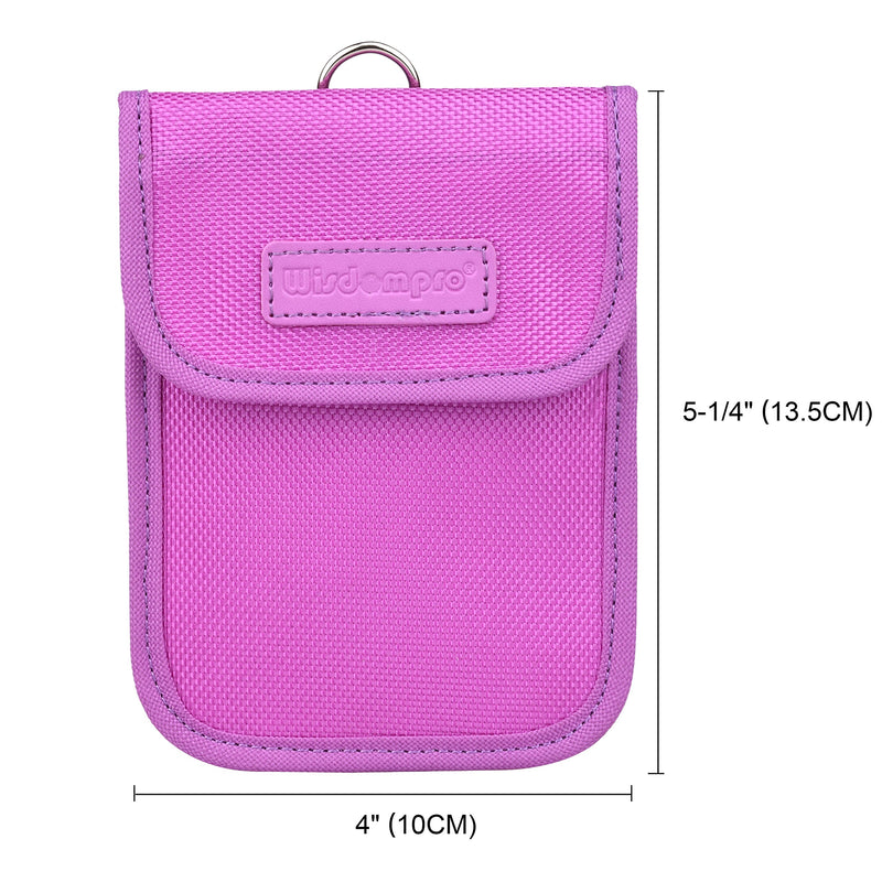 Faraday Bag for Key Fob, Wisdompro WP4694 RFID Key Fob Protector RF Car Signal Blocking, Anti-Theft Pouch, Anti-Hacking Case Blocker - Purple - LeoForward Australia