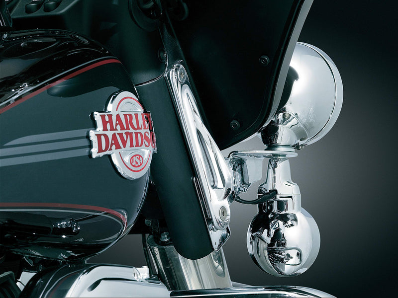  [AUSTRALIA] - Kuryakyn 928 Motorcycle Accessory: Front Fork Teardrop Tie-Down Brackets and Hardware Kit for 1983-2019 Harley-Davidson Touring Motorcycles, Chrome, 1 Pair