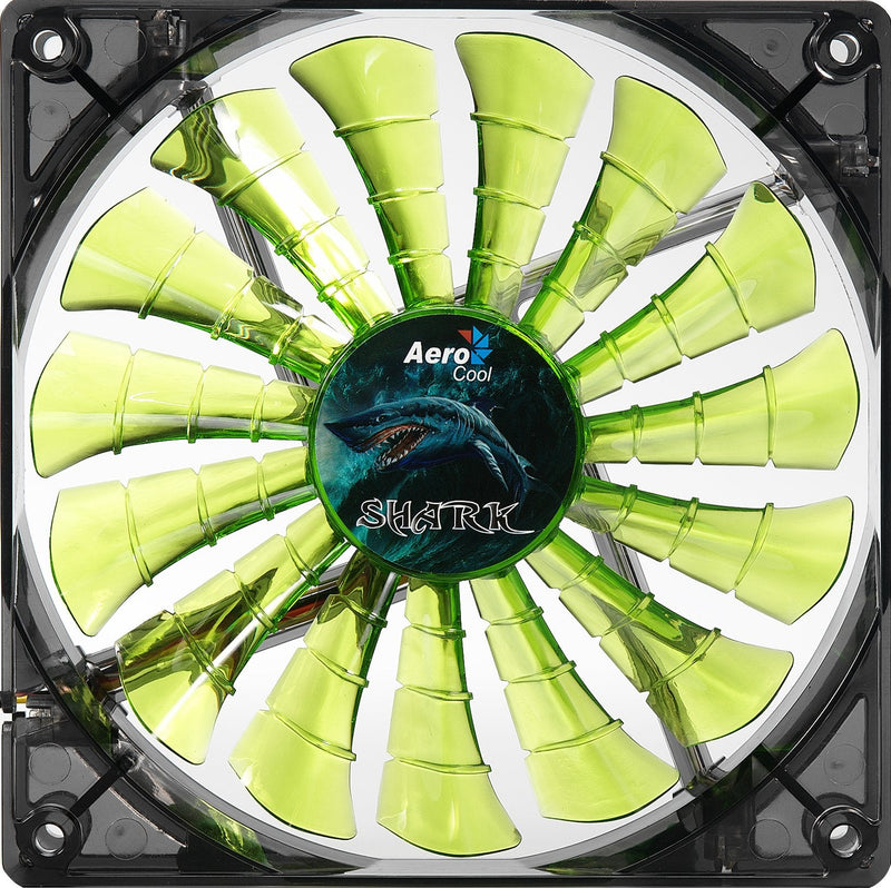  [AUSTRALIA] - AeroCool Shark 120mm Green Cooling Fan EN55697