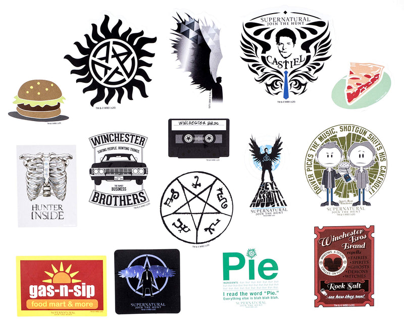 Conquest Journals Supernatural Winchester Brothers Vinyl Stickers, Set of 50, Indoor and Outdoor Use, Waterproof and UV Resistant, Great for All Your Gadgets - LeoForward Australia