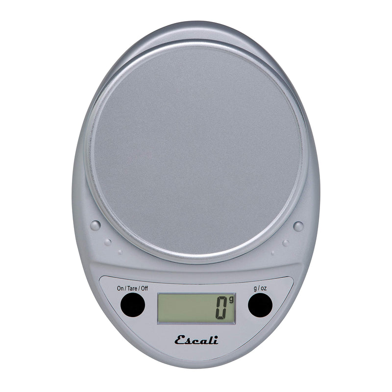 Escali Primo P115C Precision Kitchen Food Scale for Baking and Cooking, Lightweight and Durable Design, LCD Digital Display, 8" x 6" x 1.25", Chrome - LeoForward Australia