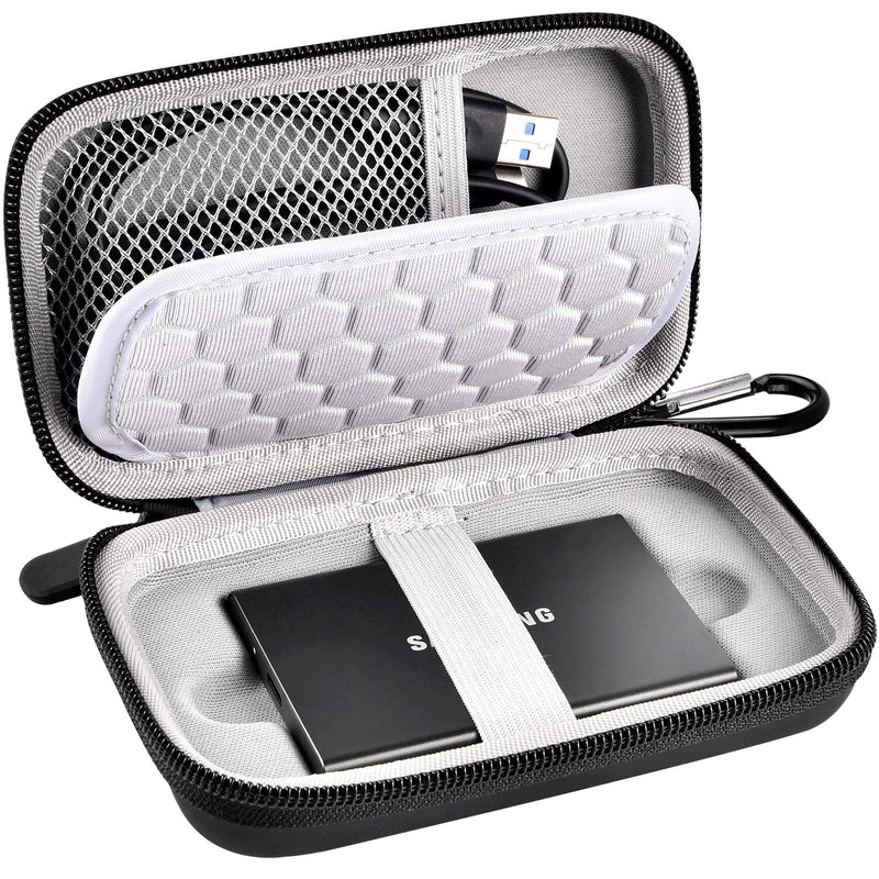  [AUSTRALIA] - Case Compatible with Samsung T7/ T7 Touch Portable SSD 1TB 2TB 500GB USB 3.2 External Solid State Drive, Travel Carrying Storage Organizer Fits for USB Cables and More Accessories