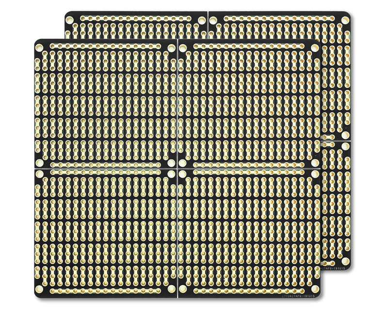  [AUSTRALIA] - ElectroCookie PCB Prototype Board, Snappable Strip Board with Power Rails for Electronics Projects Compatible for DIY Arduino Soldering Projects, Gold-Plated, 3.8"x3.5" (2 Pack, Matte Black) 2.Black