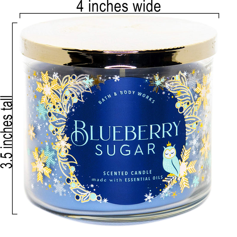  [AUSTRALIA] - White Barn Bath and Body Works, 3-Wick Candle w/Essential Oils - 14.5 oz - 2020 Holidays Scents! (Blueberry Sugar) Blueberry Sugar
