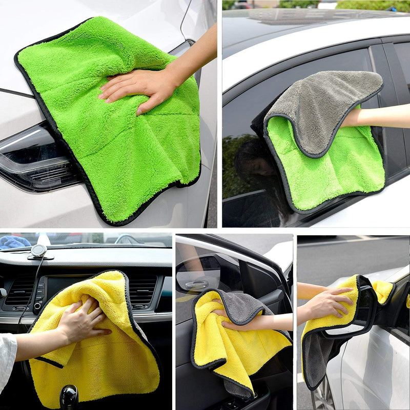  [AUSTRALIA] - AIVS 850GSM Microfiber Cleaning Cloths, Lint Free Microfiber Dual Layer Ultra-Thick Car Polishing and Drying Cloth Auto Detailing Towels,15" x 17.7"(3-Pack)