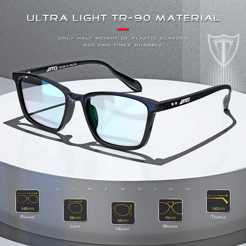 ATTCL Unisex Blue Light Blocking Glasses for Women Men Anti Blue Ray Computer Game Glasses Black - LeoForward Australia