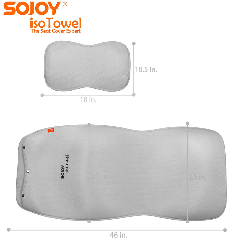  [AUSTRALIA] - Sojoy Car Seat Cover Breathable Wear Resistant Fabric Seat Protector, with Quick-Dry, No-Slip Technology. Car Seat Protection for All Workouts, All-Weather (Gray) Gray