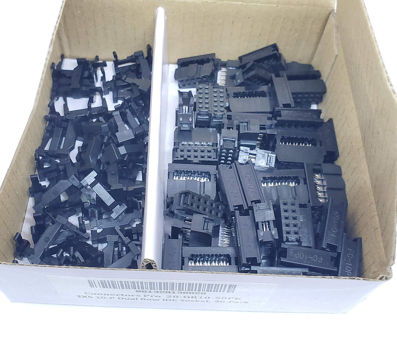  [AUSTRALIA] - PC Accessories - Connectors Pro 50-Pack 2X5 10P 2.54mm Dual Rows IDC Sockets for Flat Ribbon Cable, 10 Pins FC Female Connector