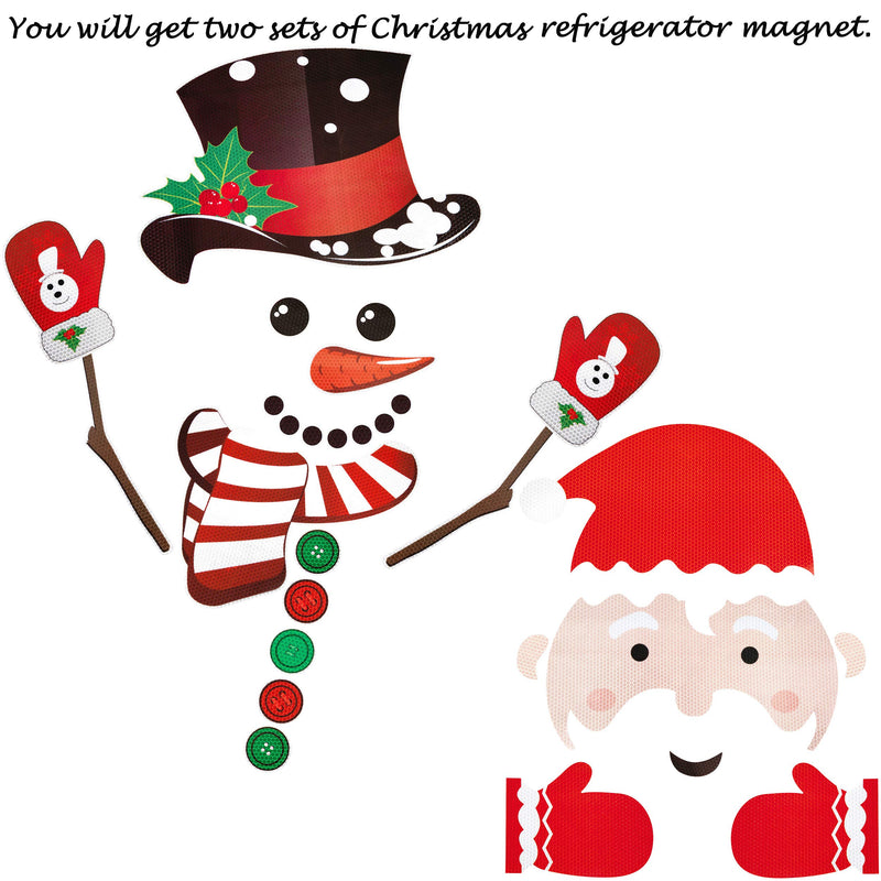  [AUSTRALIA] - Christmas Refrigerator Decorations Reflective Santa Snowman Magnets Xmas Holiday Garage Fridge Kitchen Cute Funny Decor
