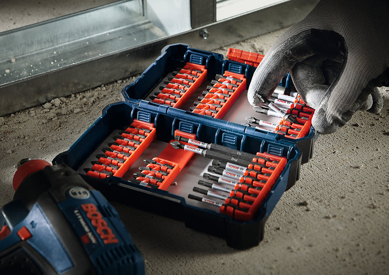  [AUSTRALIA] - Bosch 44 Piece Impact Tough Screwdriving Custom Case System Set SDMS44 44pc