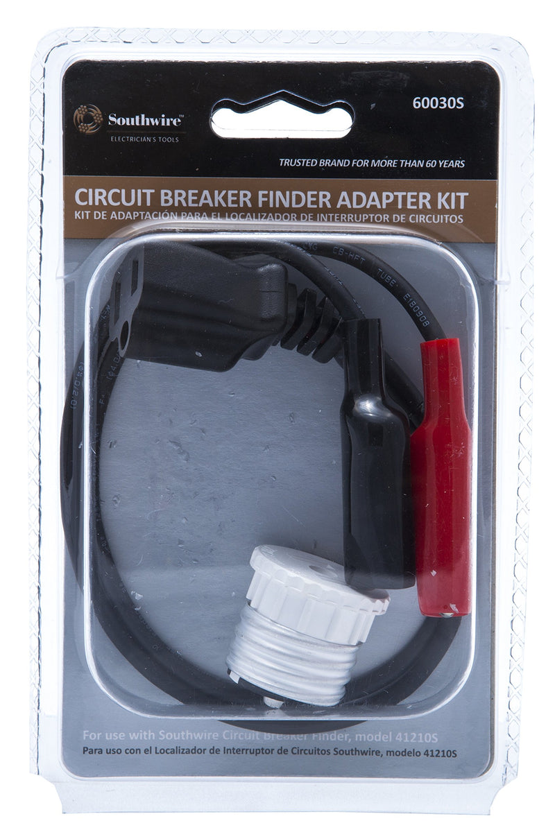 Southwire 58292240 60030S Circuit Breaker Finder Adapter/Accessory Kit; Includes Alligator Clips and Light Bulb Circuit Adapter (Compatible with Southwire's 41210S Circuit Breaker Finder) Original version - LeoForward Australia