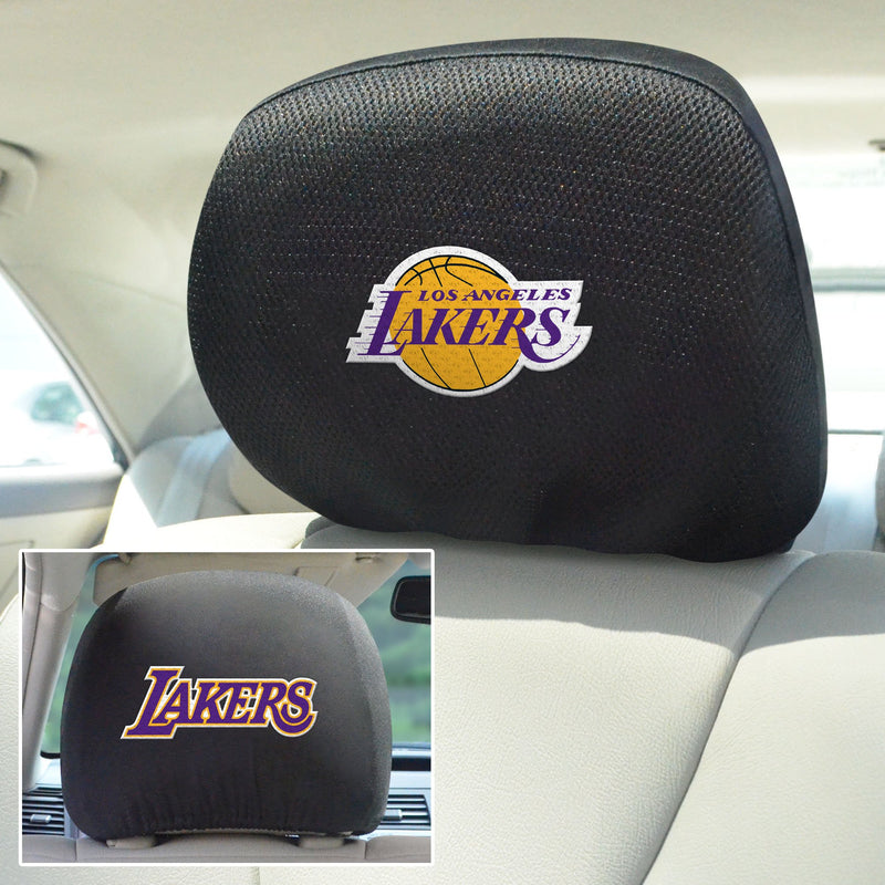  [AUSTRALIA] - FANMATS  12522  NBA Los Angeles Lakers Polyester Head Rest Cover