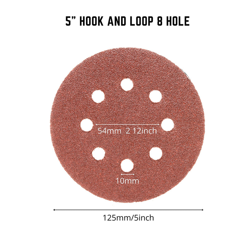  [AUSTRALIA] - NEIKO 11270A 72 Piece Sanding Discs for 5” Orbital Sander, Hook and Loop, Sandpaper Assortment with 40, 60, 80, 120, 180, 240, 320 Grit, Premium Aluminum Oxide Grain, Solid Surface Sanding Pads 72 Pc Sanding Discs