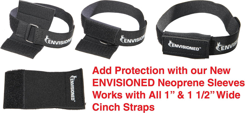  [AUSTRALIA] - Premium Cinch Straps with Stainless Steel Metal Ring (Buckle), Reusable Durable Hook and Loop, Multipurpose Securing Straps 1" x 30" - 8 Pack Plus 2 Bonus Original Cinch Straps 1" x 30"