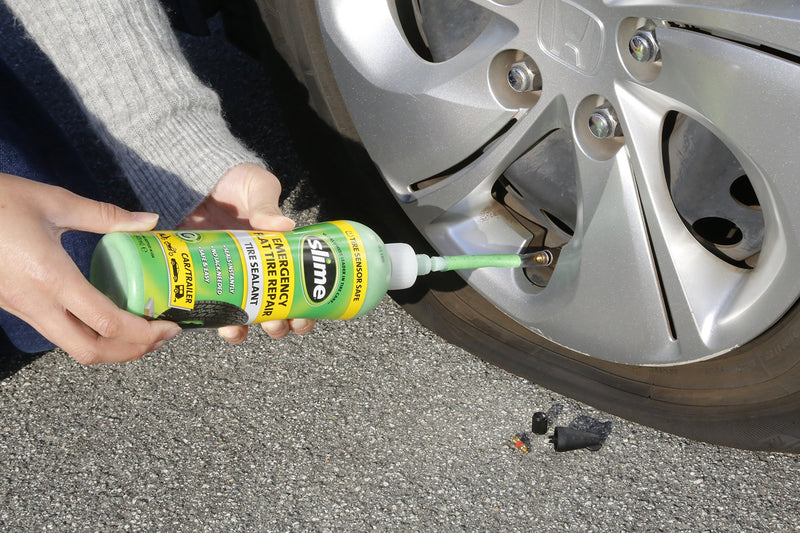 Slime 16 Ounce 10011 Emergency Tire Repair Sealant, 16 oz. (Car/Trailer) - LeoForward Australia
