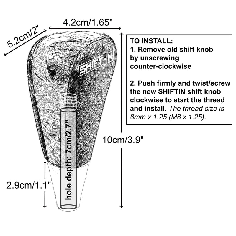 SHIFTIN Leather Wood Gear Shift Knob for Toyota Avalon Yaris 4Runner Land Cruiser Sienna Camry Solara Tacoma and Lexus ES300 ES330 GS300 GS400 GS430 SC300 SC400 (Beige Leather/Birds Eye Walnut) Beige Leather/Birds Eye Walnut - LeoForward Australia