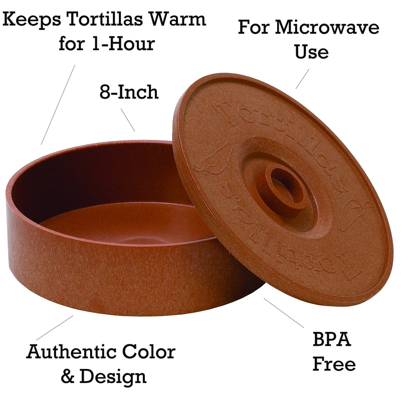 IMUSA USA Terracota Tortilla Warmer, 1 Pack, Brown - LeoForward Australia