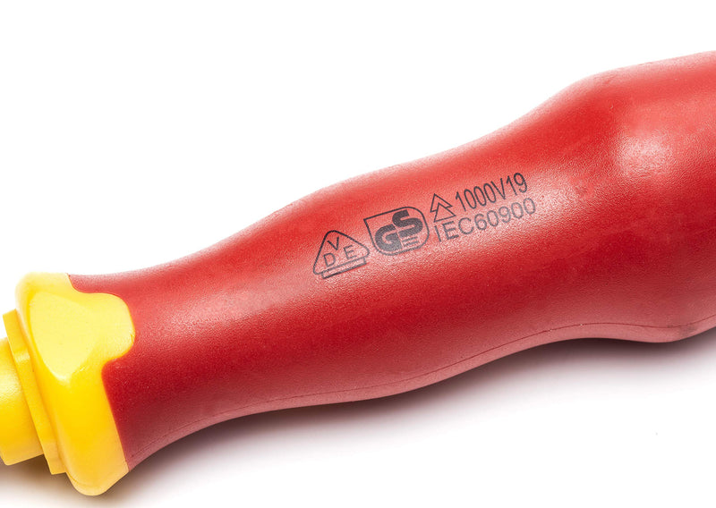  [AUSTRALIA] - SATA VDE Insulated Electricians 2.5mm Slotted Head Screwdriver with VDEHandle andS2 SteelBlade - ST61321SC 2.5x75MM