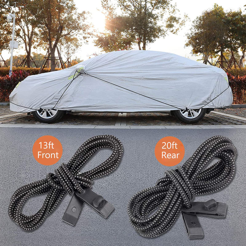  [AUSTRALIA] - Ayaport Gust Strap Car Cover Straps Wind Guard Protector Super Strong Bungee Cords Secure Car Cover in High Winds Fit Most Cars 13ft+20ft