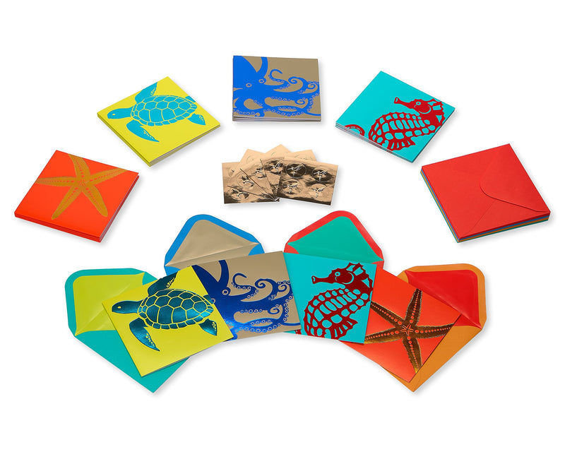  [AUSTRALIA] - Papyrus Blank Cards with Envelopes, Sea Life (20-Count)