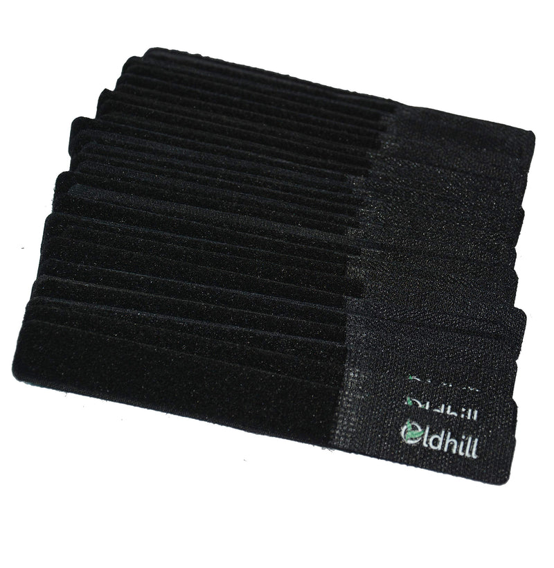 [AUSTRALIA] - Oldhill Hook and Loop Fastening Straps (50 Pack) - Black