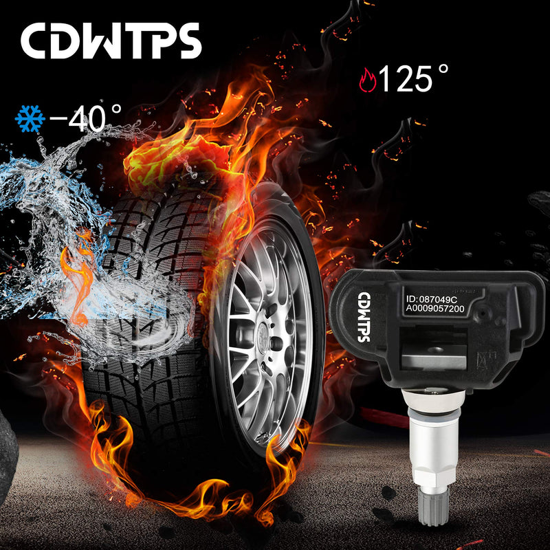 CDWTPS Tire Pressure Sensor, A0009050030 Tire Pressure Monitoring System Sensor(TPMS) Replacement for Mercedes-Benz B250 C230 C250 C280 C300 C350 C63 AMG CL550 CL600 CL63 etc Smart（4-Pack） - LeoForward Australia