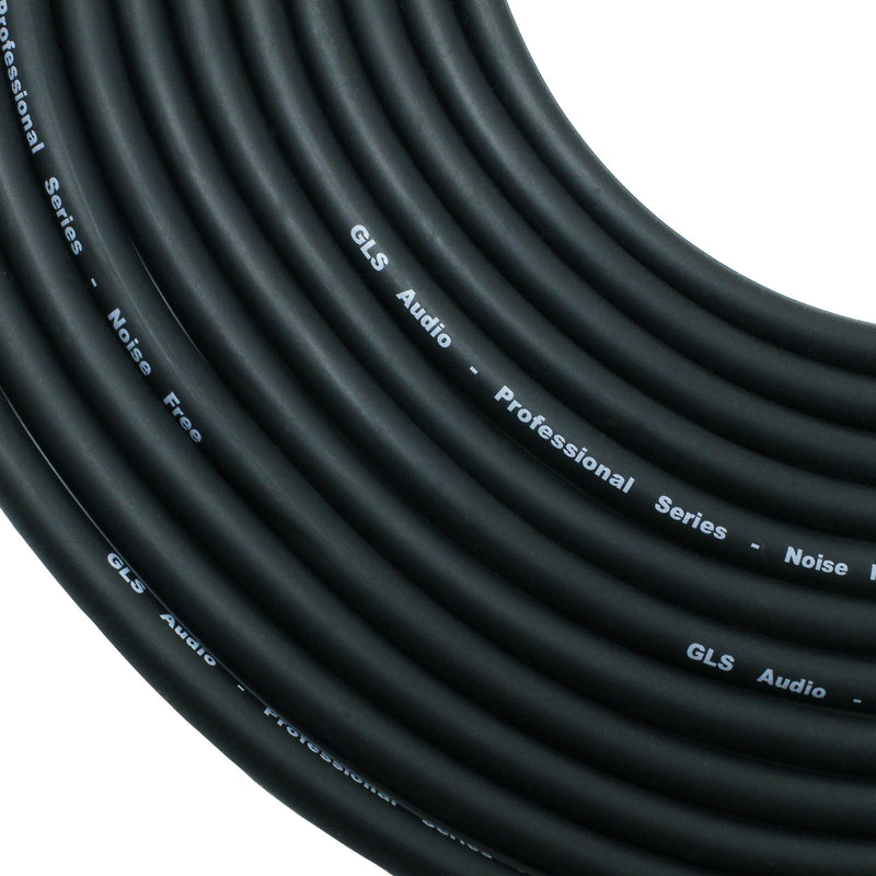  [AUSTRALIA] - GLS Audio 25ft Mic Cable Cords - XLR Female to 1/4" TS Black Cables - 25' Mono Mike Snake Cord