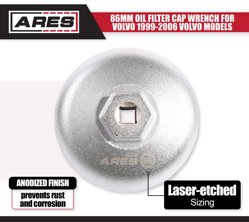  [AUSTRALIA] - ARES 56010-86mm Oil Filter Wrench for Volvo - 3/8-Inch Drive - Easily Remove Oil Filters on 1999-2006 Volvo Models