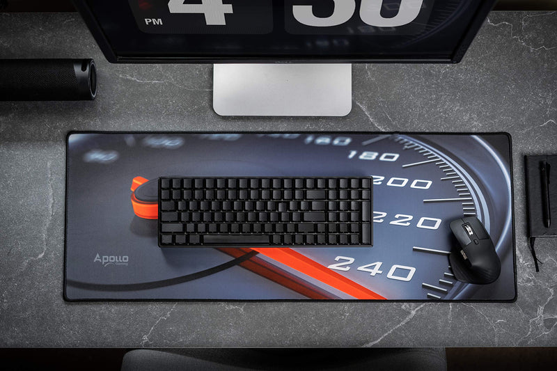 Apollo Gaming Extended Mouse Pad with Microfiber Surface, Long XXL Mousepad (31.5×11.8In), Desk Pad Keyboard Mat, Large Extended Computer Desk Mat, for Office/Gaming/Home (Speedometer) Speedometer - LeoForward Australia