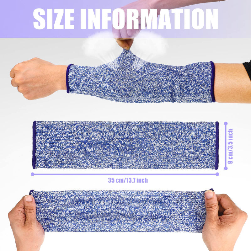  [AUSTRALIA] - 3 Pairs Cut Resistant Arm Protectors for Thin Skin and Bruising Level 5 Arm Protective Sleeves for Men Women Elastic Sleeve Protectors for Arm Anti Abrasion Safety Arm Guard for Garden Kitchen Farm