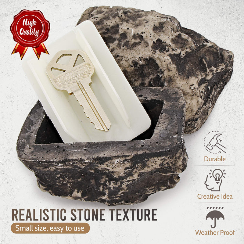  [AUSTRALIA] - RamPro Hide-a-Spare-Key Fake Rock - Looks & Feels like Real Stone - Safe for Outdoor Garden or Yard, Geocaching (1) 1 Pack Original