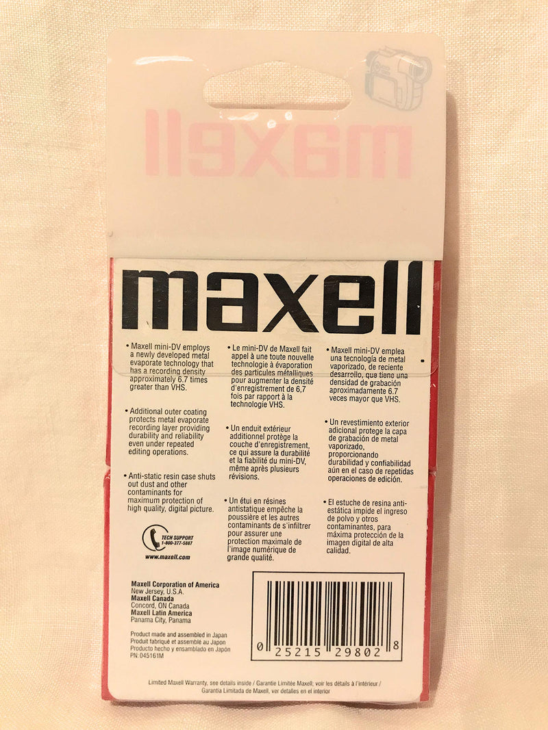  [AUSTRALIA] - MAXELL 298012 Mini Digital Video Tapes (60 min, 2 pk)