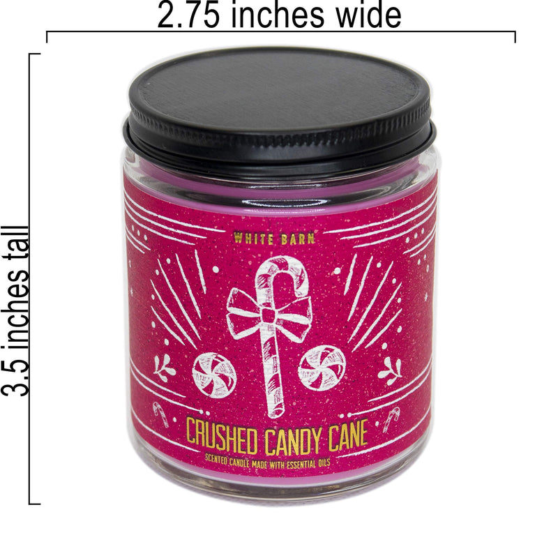  [AUSTRALIA] - White Barn Bath and Body Works, 1-Wick Candle w/Essential Oils - 7 oz - 2020 Holidays Scents! (Crushed Candy Cane) Crushed Candy Cane