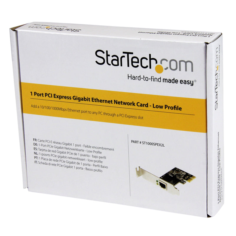  [AUSTRALIA] - StarTech.com 1 Port PCIe Network Card - Low Profile - RJ45 Port - Realtek RTL8111H Chipset - Ethernet Network Card - NIC Server Adapter Network Card (ST1000SPEX2L) 1.9" x 0.7" x 2.8" PCI Express