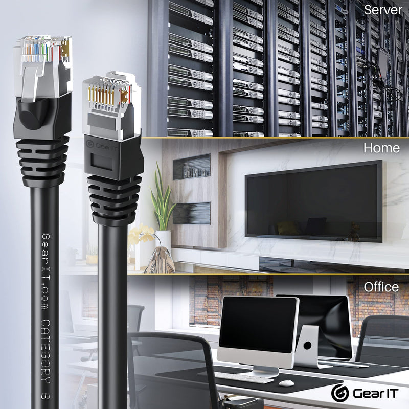  [AUSTRALIA] - GearIT Cat 6 Ethernet Cable 1 ft (24-Pack) - Cat6 Patch Cable, Cat 6 Patch Cable, Cat6 Cable, Cat 6 Cable, Cat6 Ethernet Cable, Network Cable, Internet Cable - Black 1 Foot 1 Foot (24-Pack)