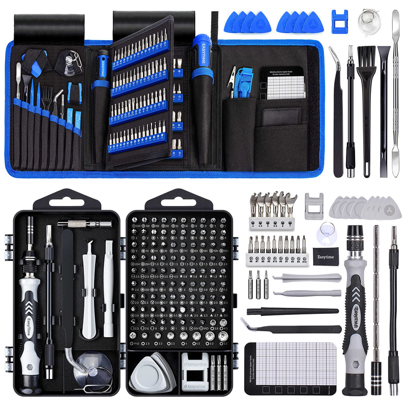  [AUSTRALIA] - Precision Screwdriver Set, 138 in 1 Professional Computer Repair Tool Kit with 117 Bit, EasyTime 1/4''Laptop Screwdriver kit Magnetic Repair Tool with 164 bits- for iPhone iPad Macbook PS4 Electronics