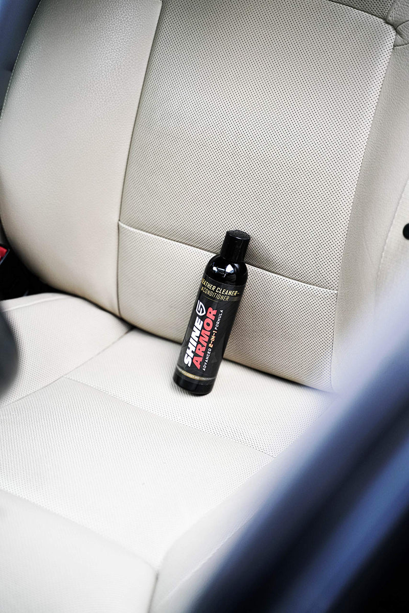  [AUSTRALIA] - SHINE ARMOR Leather Cleaner & Conditioner Protector- for Couches, Car Interior, Apparel, Furniture, Auto Interiors, Shoes, Bags, Purses, Sofas, Car Seats, Steering Wheel