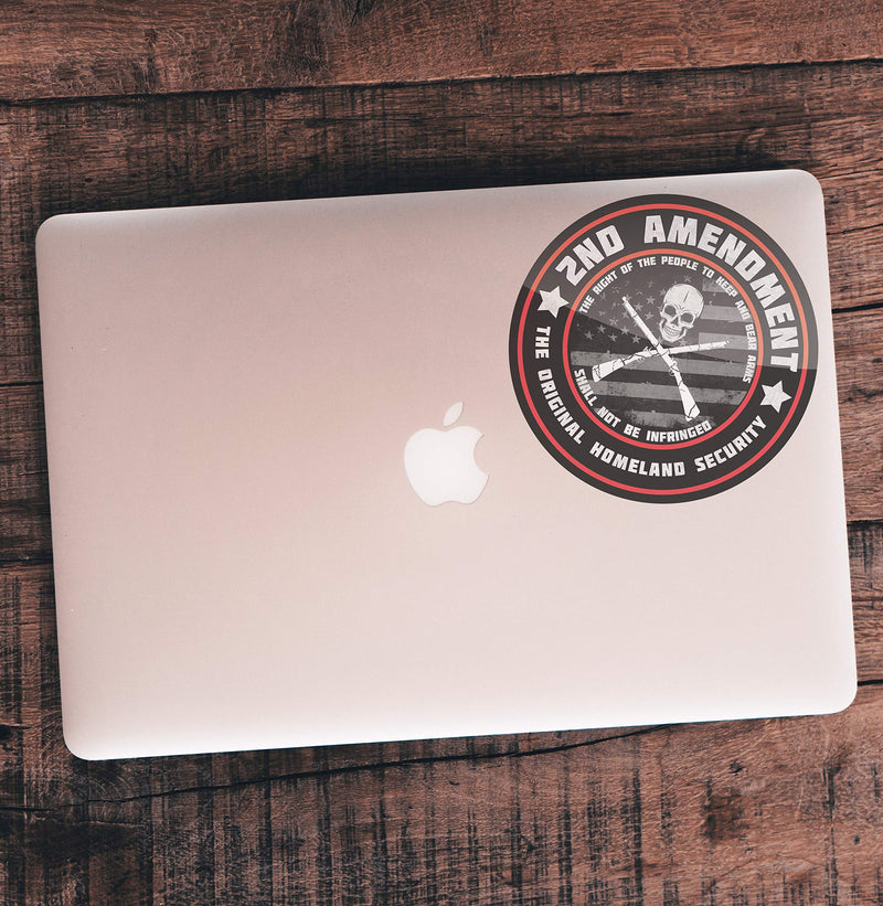  [AUSTRALIA] - Narrow Minded 2nd Amendment Stickers 2 Pack, Round Bumper Sticker, 4 Inch Diameter, Truck Decals for Men or Vinyl Bumper Stickers or Toolbox Stickers